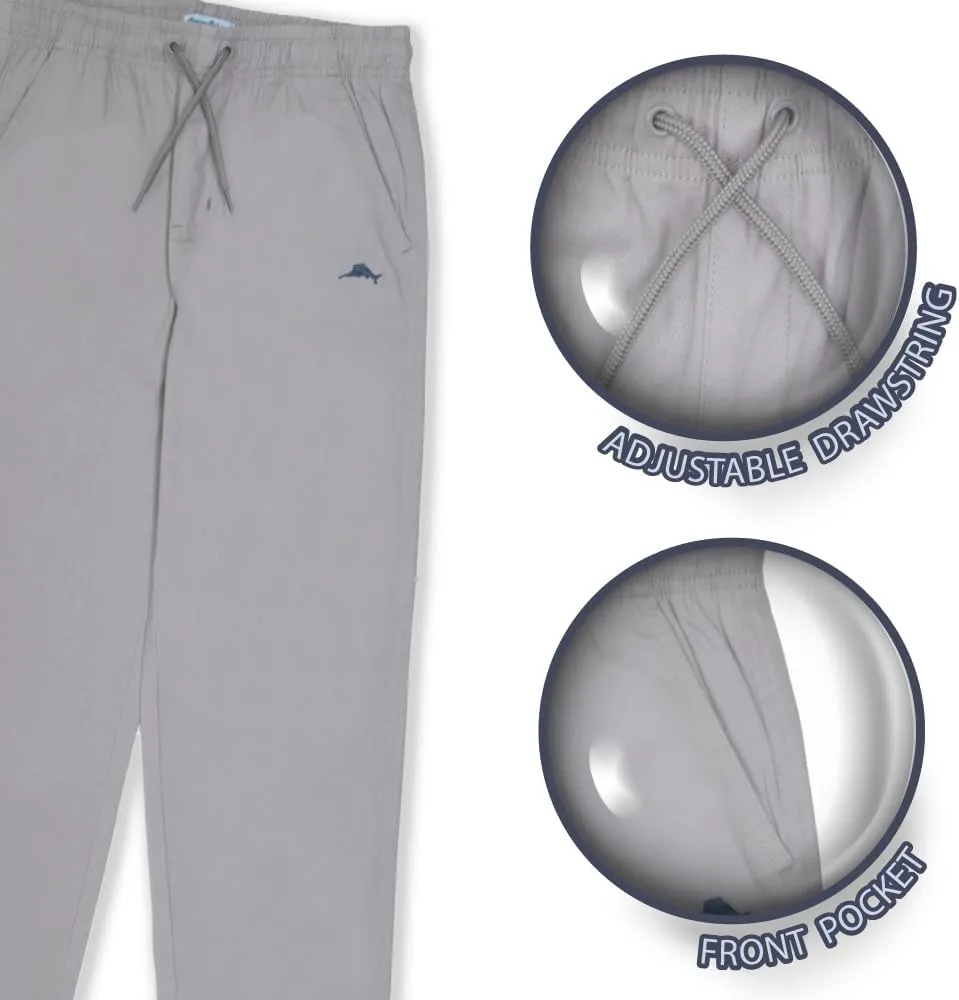 Tommy Bahama Boys Pullover Quarter-Zip Long-Sleeved Sweater & Pants Set, Casual 2-Piece Summer Outfit for Kids