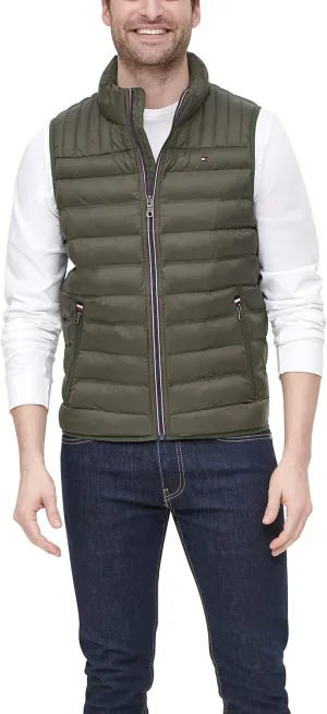 Tommy Hilfiger mens Lightweight Packable Puffer Vest Jacket (Standard and Big & Tall)