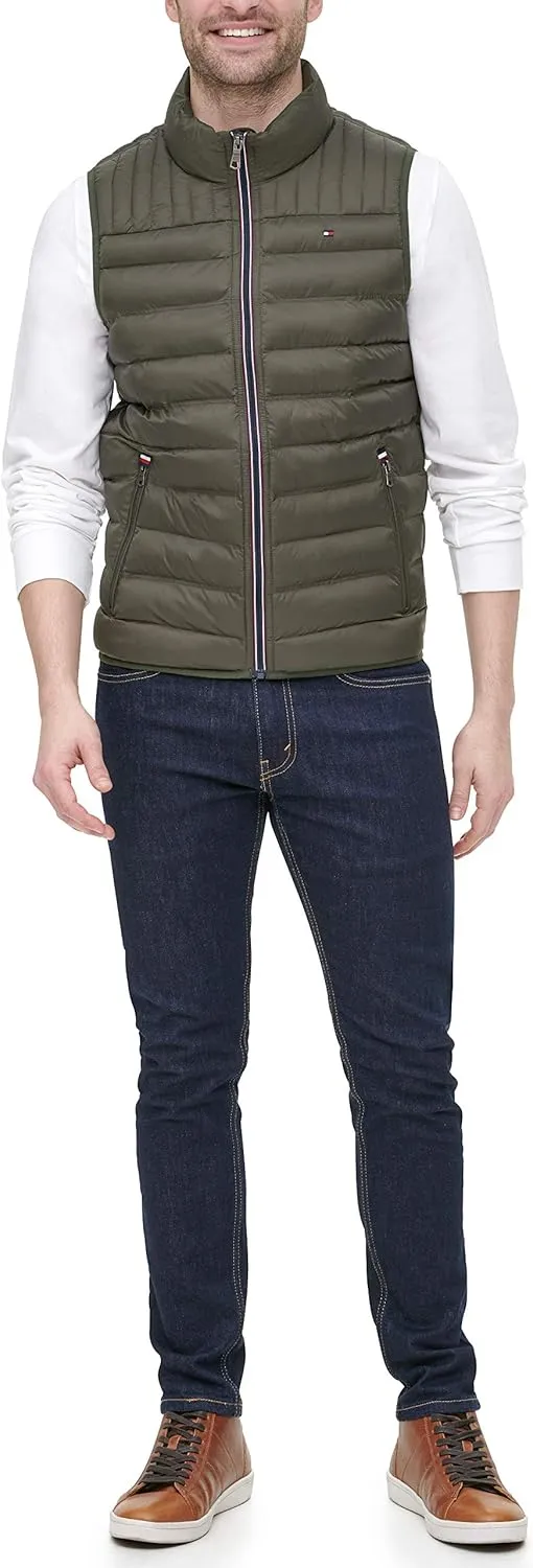 Tommy Hilfiger mens Lightweight Packable Puffer Vest Jacket (Standard and Big & Tall)