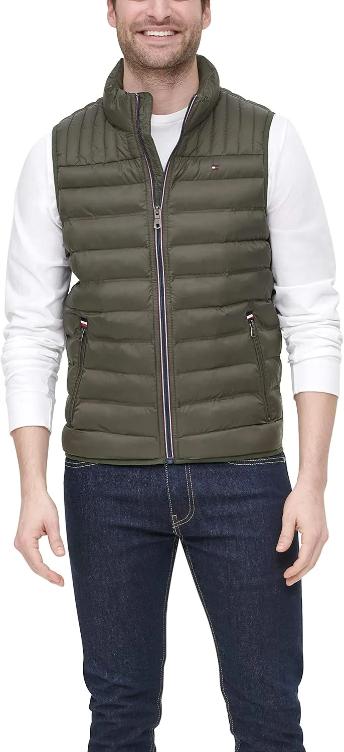 Tommy Hilfiger mens Lightweight Packable Puffer Vest Jacket (Standard and Big & Tall)