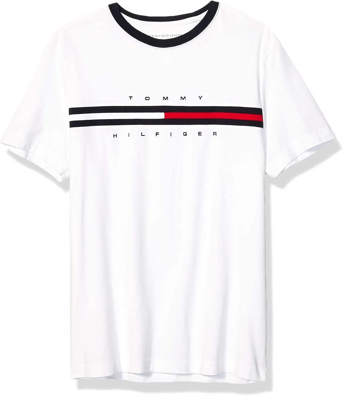 Tommy Hilfiger Men's Short Sleeve Signature Stripe Graphic T-shirt
