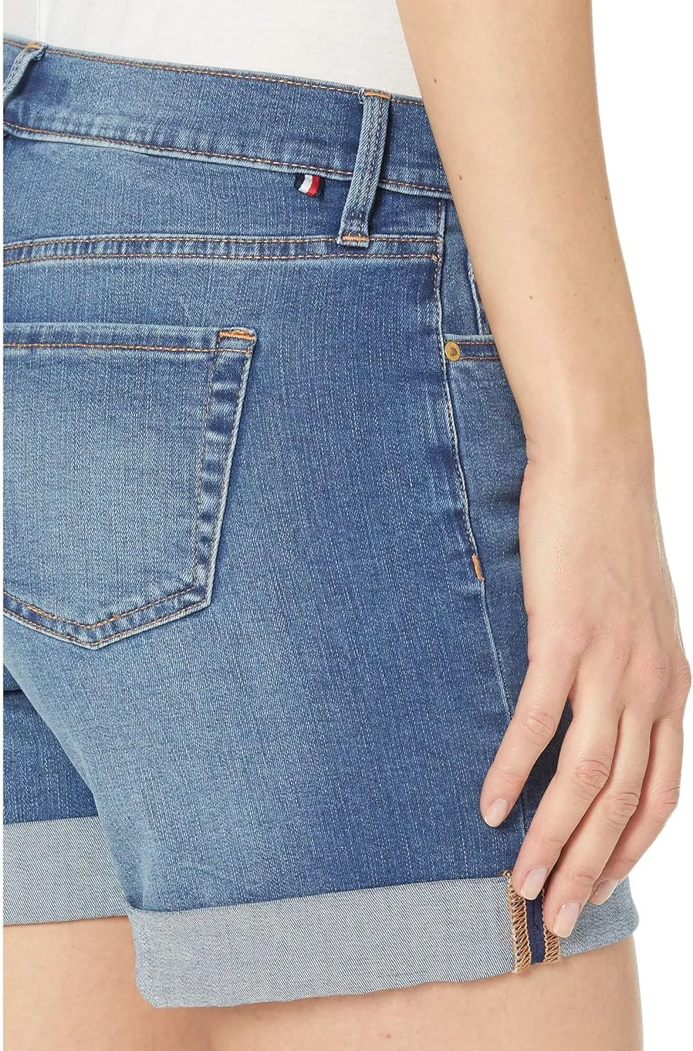 Tommy Hilfiger Women's Denim Shorts  Jean Shorts With Cuffs for Summer and Spring