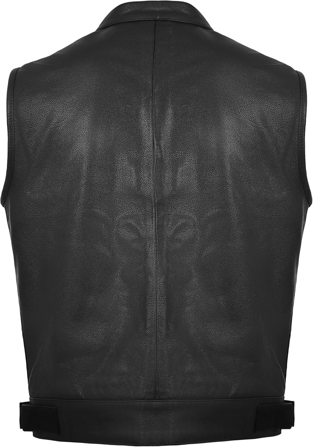 Touch&Torn Motorcycle Leather Vest for Men With Concealed Pocket Adjustable Laces Biker Riders Leather Vest