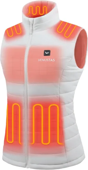 Venustas Women's Heated Vest with Battery, Up to 20HRS of Warmth, Winter Quilted Vest for Outdoor