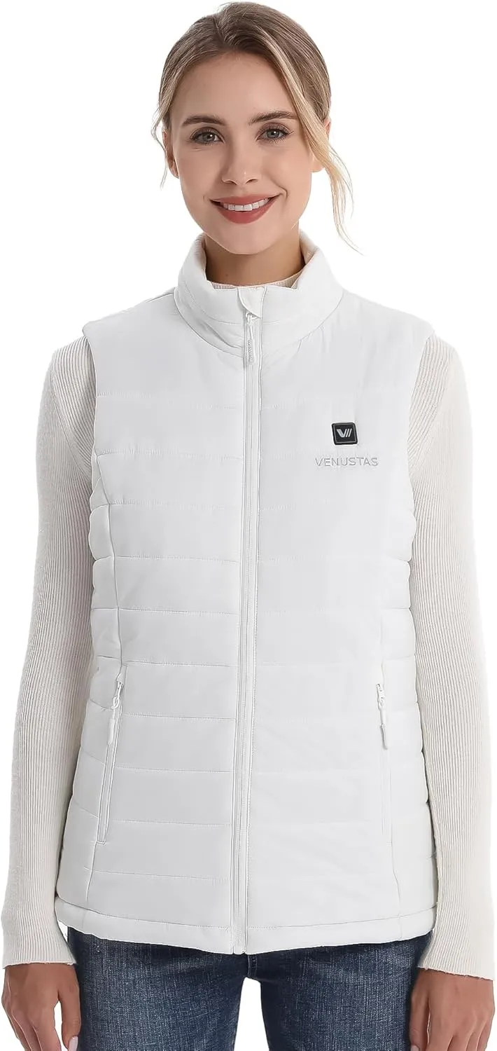 Venustas Women's Heated Vest with Battery, Up to 20HRS of Warmth, Winter Quilted Vest for Outdoor