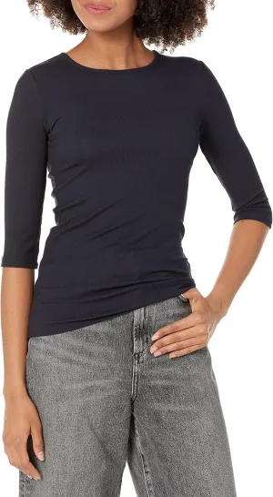 Vince Women's Elbow Sleeve Crew Neck Top