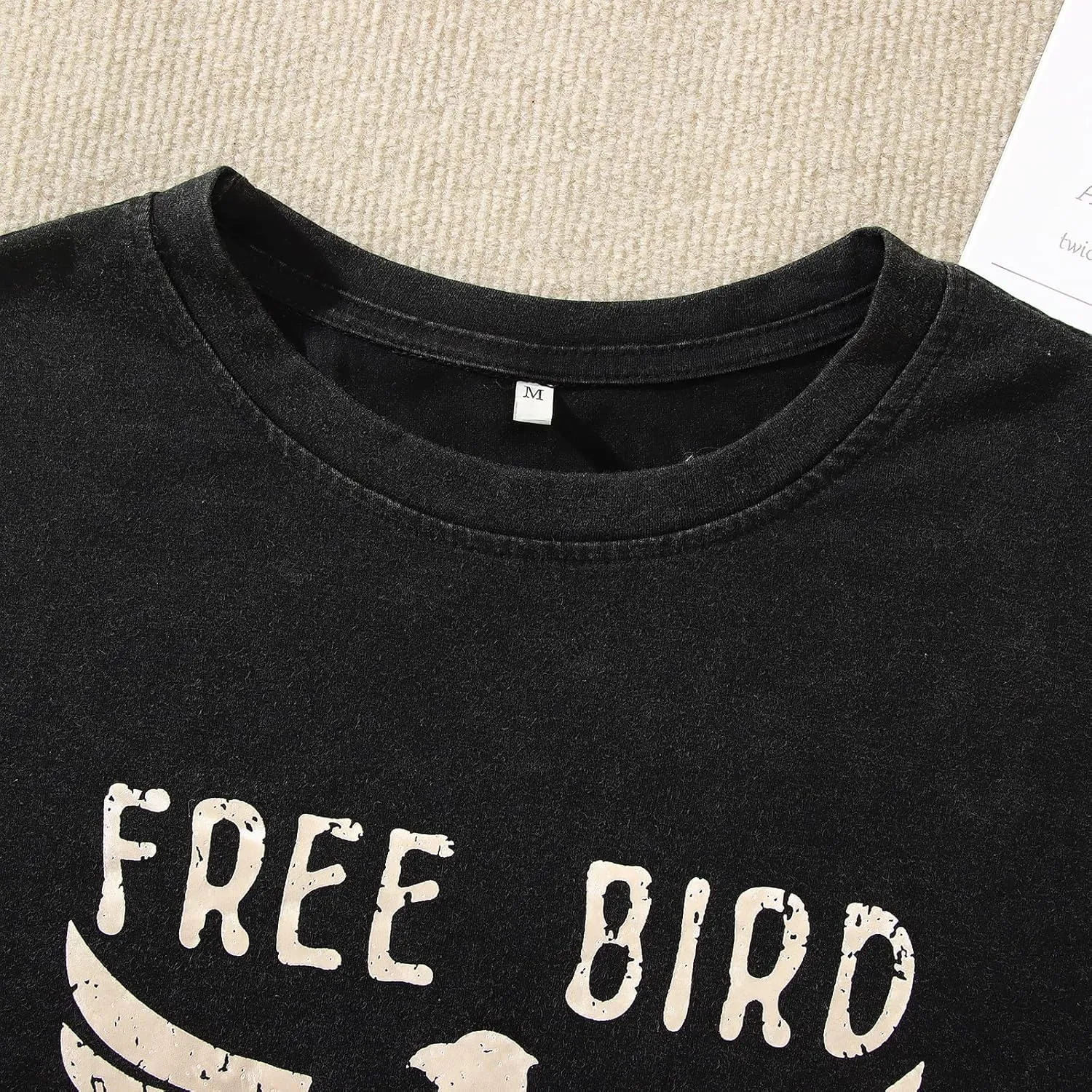 Vintage Rock Band T-Shirts for Women Retro Free Bird Eagle Graphic Country Music Tees Casual Loose Short Sleeve Tops