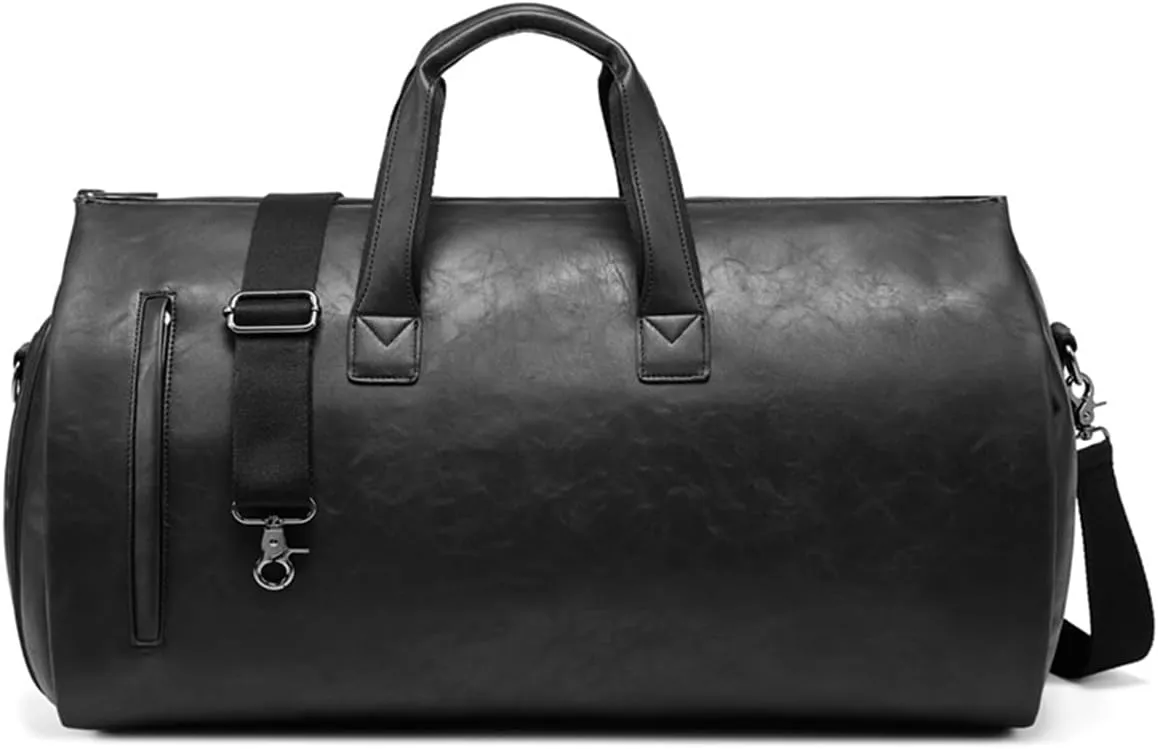 Waterproof Suit Bags for Men Travel, Convertible Travel Garment Bag, Carry on Garment Duffel Bag Backpack Women (Black)