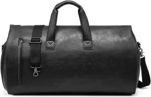 Waterproof Suit Bags for Men Travel, Convertible Travel Garment Bag, Carry on Garment Duffel Bag Backpack Women (Black)