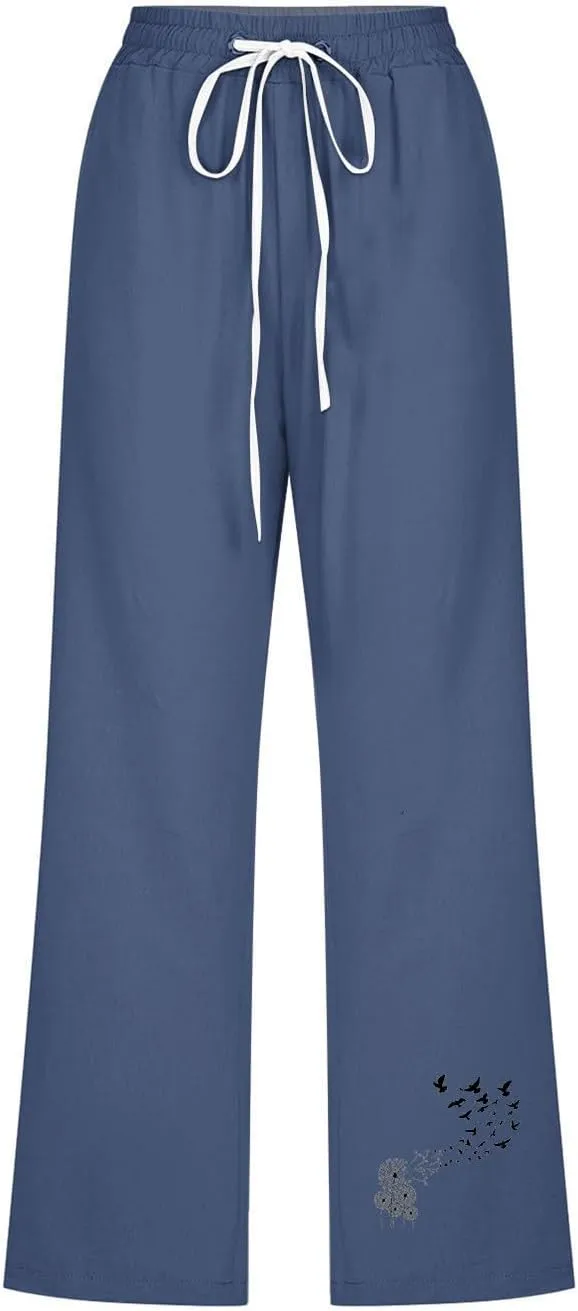 Women Capri Pants Linen 3/4 Pants Wide Leg Capris Lightweight Baggy Cropped Trousers Summer Outfits for Women 2025
