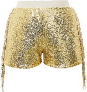 Women Shorts Tessel Sequin Sparkle Short Pants Ladies Birthday Party Shorts Halloween Clothes