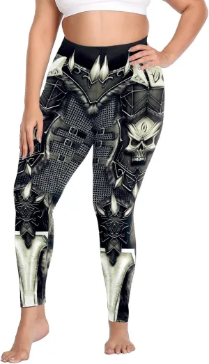 Women Steampunk Retro Leggings Comic Cosplay Punk Print Polyester Gothic Trousers Capris Pants XL-4XL Plus Size