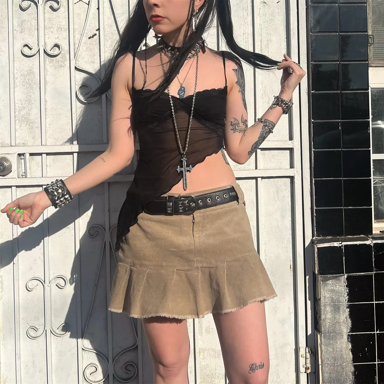 Women Y2k Fairycore Lace Trim Backless Camisoles Top Sexy Low Cut Spaghetti Strap Top Grunge Summer Tank Streetwear