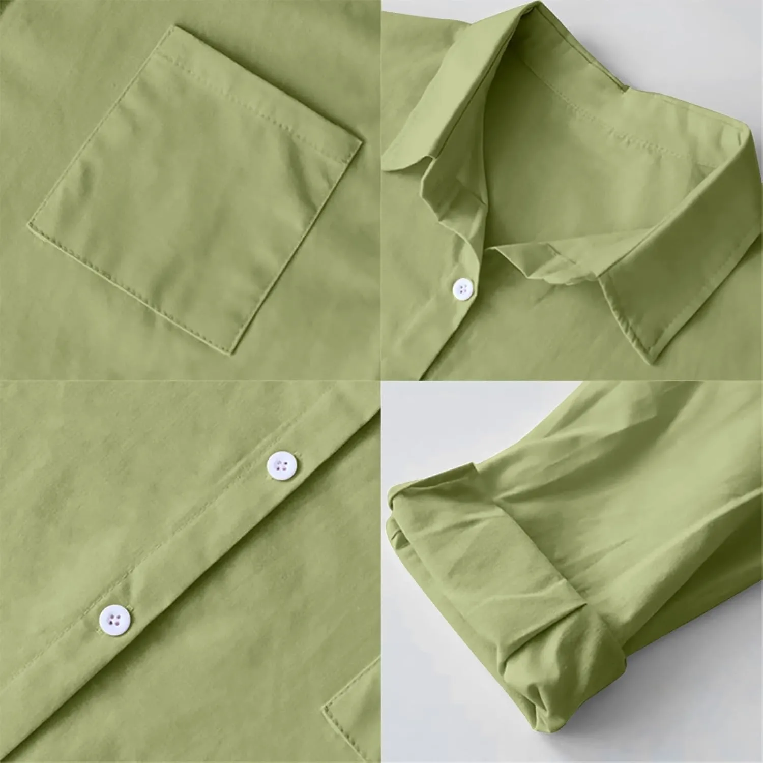 Womens Button Down Shirt Outfits Summer Cotton Linen 2 Piece Sets Casual Long Sleeve Blouse Flowy Wide Leg Pants Suits