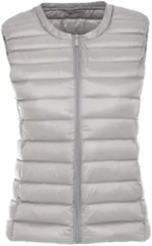 Women's Down Vest Jacket Autumn and Winter Ultralight White Duck Down Vest Ladies Sleeveless Vest Down Jacket