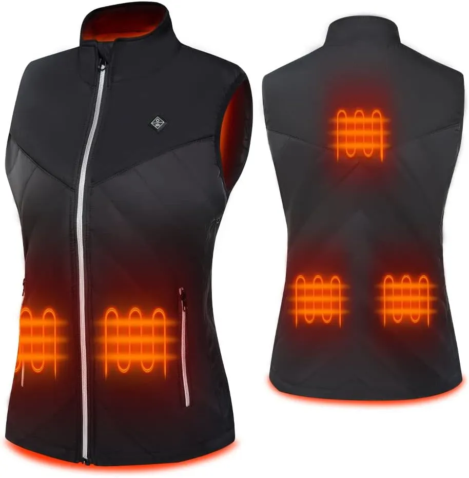 Women's Heated Vest with Battery Pack Included Heated Vests for Women with 10000mAh Rechargeable Power Bank