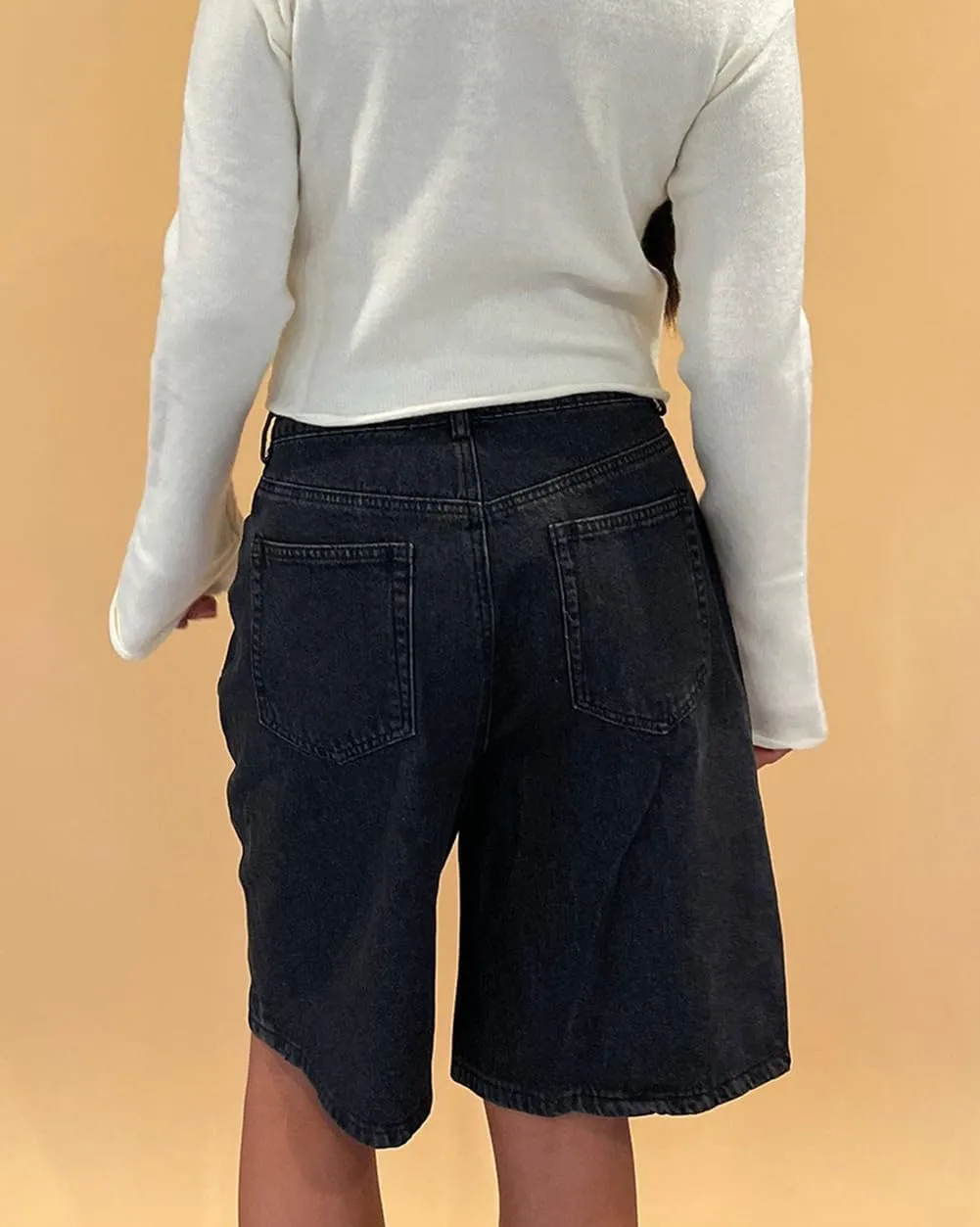 Womens Jean Shorts High Waist Straight Leg Baggy Denim Shorts Summer Casual Going Out Hot Short Pants