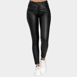 Women's PU Leather Pants  High Waist Stretch Bodycon Trousers  Slim Fit Pencil Style  Multiple Colours