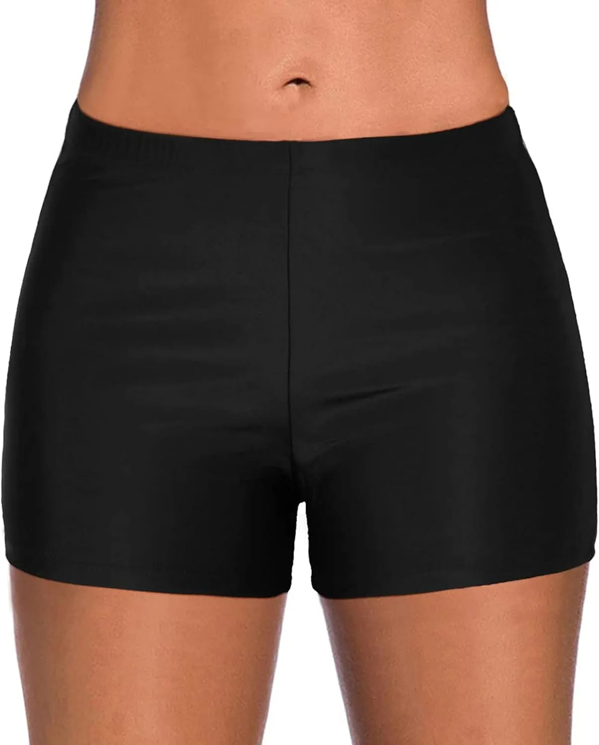 Womens Swim Shorts Solid Tankini Bottoms Swimsuit Bathing Suit Swimming Shorts Boyshort Swimwear