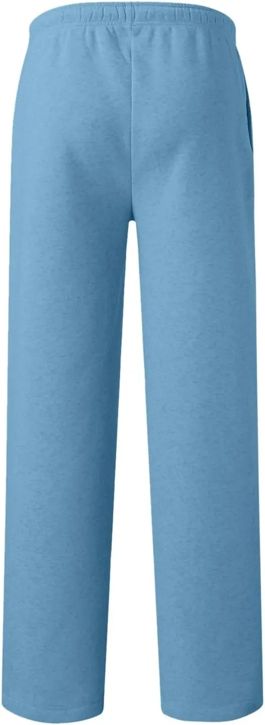 Women's Wide Leg Sweatpants 2025 Trendy Athletic Baggy Sweat Pants High Waist Drawstring Casual Loose Lounge Trousers