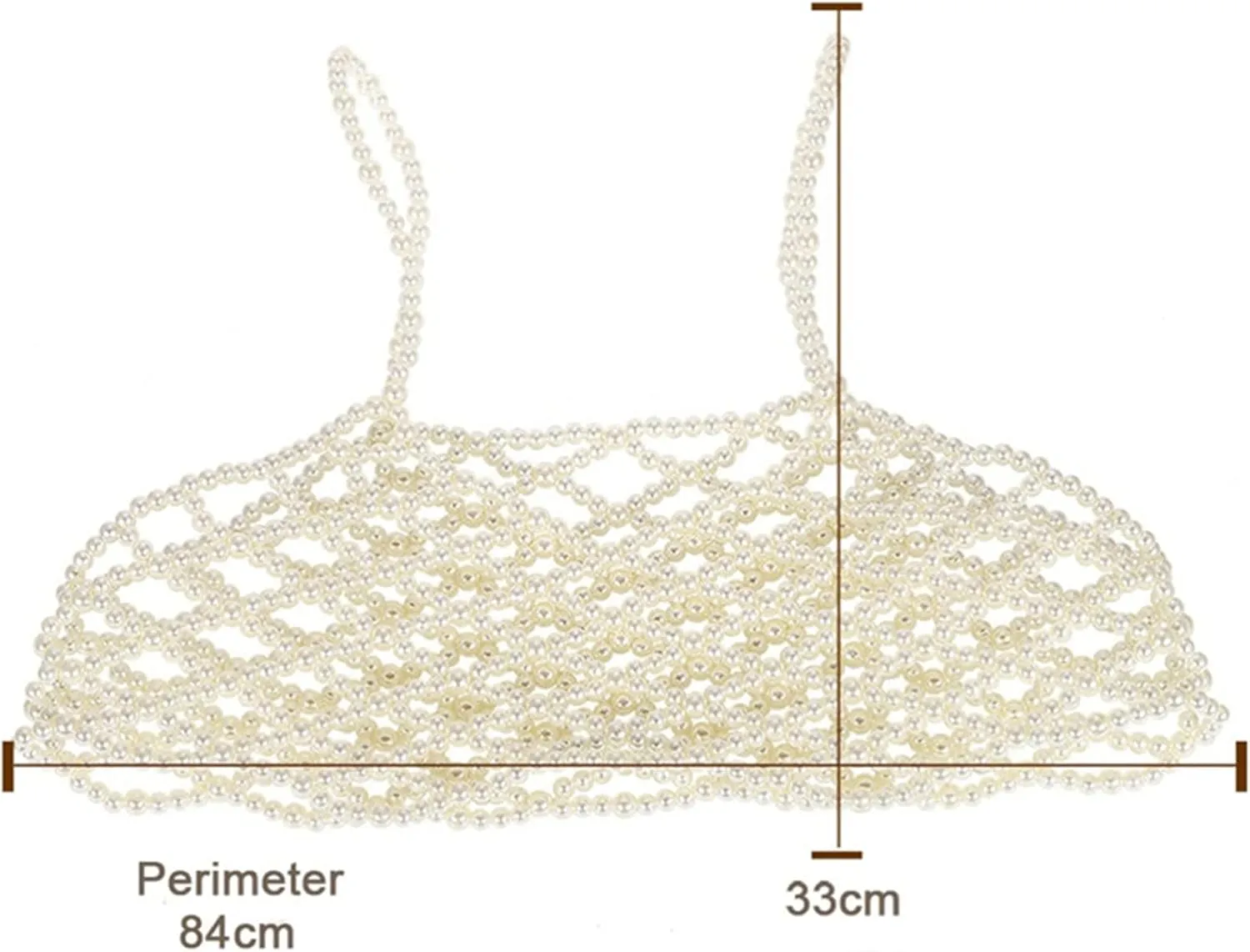 XBTCLXEBCO Sexy Pearl Cami Top for Women Sleeveless Hollow Out Beaded Camisoles Sling Crop Top Bra Vest Cover Up Clubwear