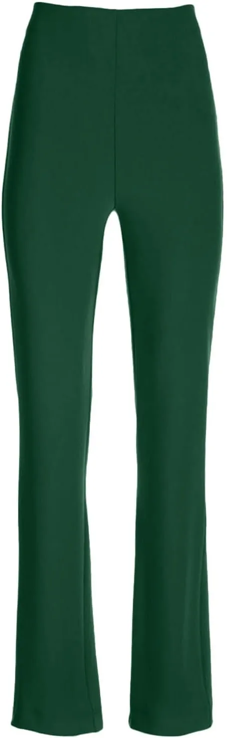 yardsong Dress Pants Women Bootcut Elastic High Waist Pull On Work Slacks Dressy Casual Slim Fit Solid Office Trousers