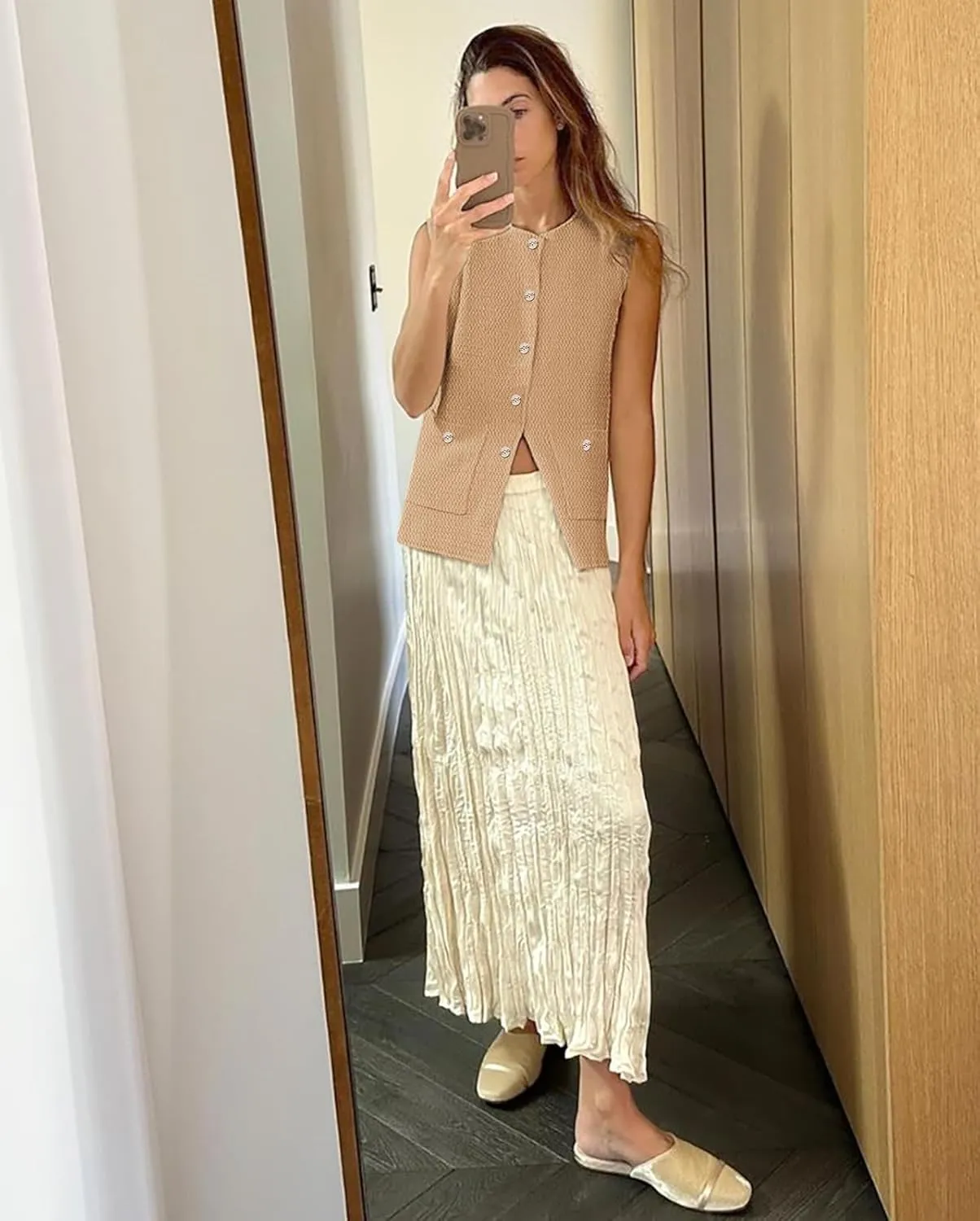 Yousify Womens Sweater Vest Sleeveless Button Down Round Neck Knitted Tank Tops Casual Cardigan for Women