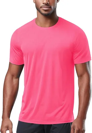 Zengjo Men's Workout Shirts Lightweight Quick Dry Gym Running Athletic Performance Tee Moisture Wicking Short Sleeve