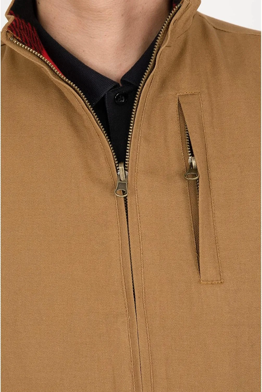 ZENTHACE Men's Reversible Casual Vest Flannel Fleece Lined Outdoor Work Safari Fishing Travel Vest Jacket
